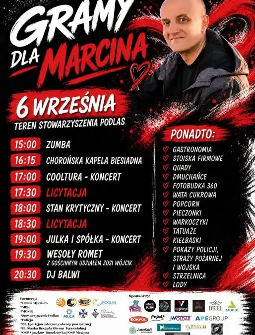 Finałowy koncert dla Marcina już jutro! Mnóstwo atrakcji i zbiórka na leczenie