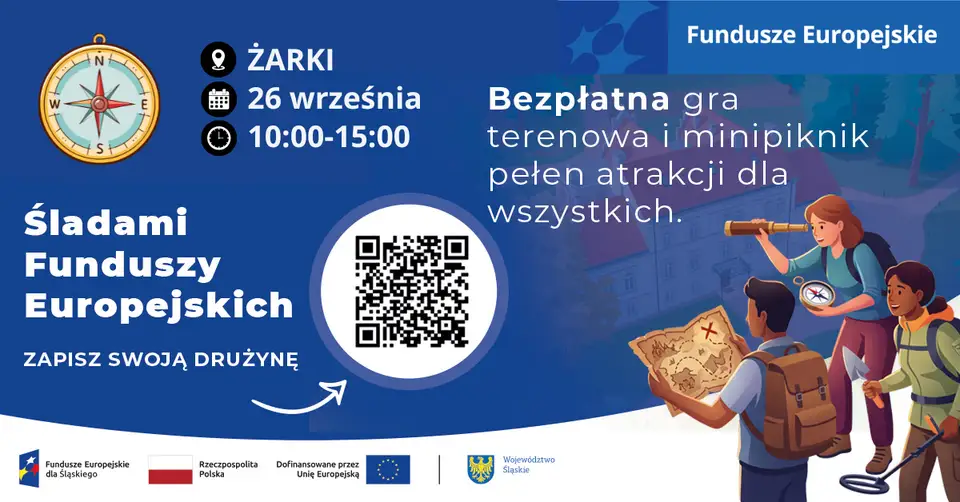 Żarki: bezpłatna gra terenowa i minipiknik o Funduszach Europejskich już 26 września