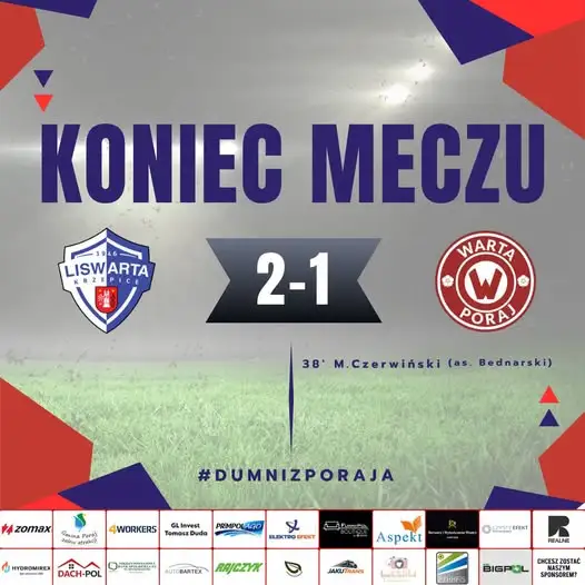 Poraj przegrywa z rezerwami Liswarty Krzepice 1:2 – nieskuteczność kosztowała punkty