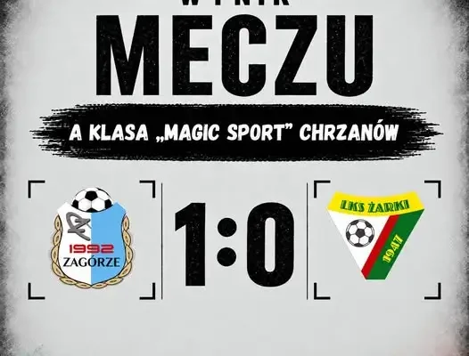A Klasa: LKS Żarki przegrywa na wyjeździe z Zagórzanką Zagórze 0:1