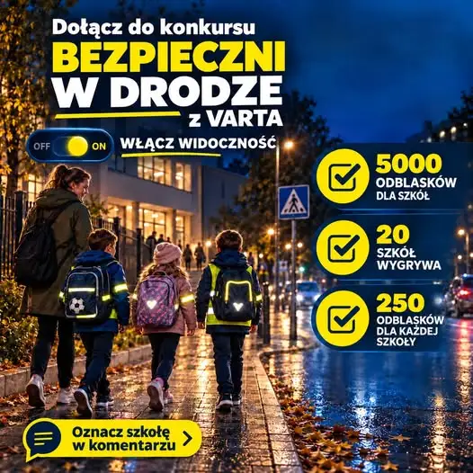 VARTA rozdaje 5000 odblasków. Ostatnie godziny na zgłoszenie szkoły