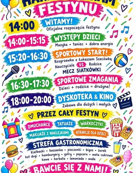 Festyn szkolny w Myszkowie – zaproszenie na 10 października