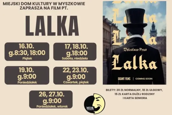 Miejski Dom Kultury w Myszkowie zaprasza na film o Bolesławie Prusie – dodatkowe seanse