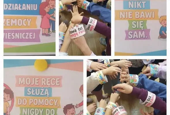 Tydzień Przeciwdziałania Przemocy Rówieśniczej w szkole – uczniowie klas 1A i 1B stworzyli „Opaski Mocy”