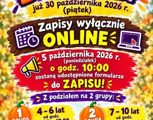 MOSiR Myszków zaprasza na Dynia Party – zapisy online już od 5 października
