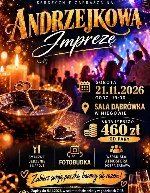 Andrzejkowy wieczór w szkole – zaproszenie na 21 listopada 2026