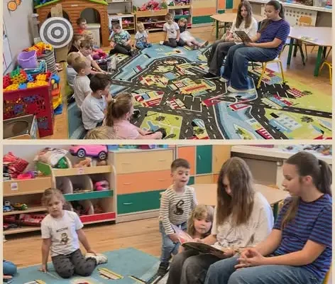 Tydzień Głośnego Czytania w szkole – uczennice klasy VII czytały młodszym
