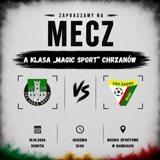 9. kolejka A Klasy: RKS Arka Babice zmierzy się z Magic Sport Chrzanów
