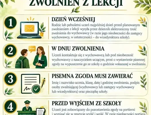 Zmiany w zwolnieniach z lekcji w Zespole Szkół w Żarkach