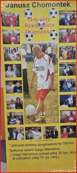 Janusz Chomontek – mistrz żonglerki piłką – odwiedził szkołę
