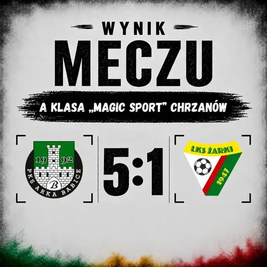 LKS Żarki przegrywa na wyjeździe z Arką Babice 5:1