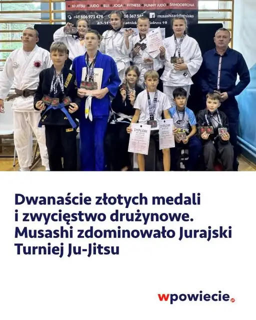 Musashi zdominowało Jurajski Turniej Ju-Jitsu. Dwanaście złotych medali i zwycięstwo drużynowe