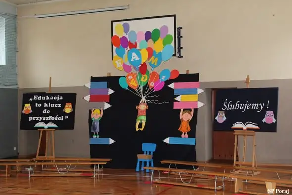 Ślubowanie pierwszoklasistów w Szkole Podstawowej w Poraju