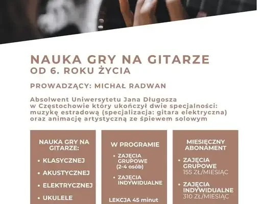 Nauka gry na gitarze w GOK Niegowa – zapisy do 30 października