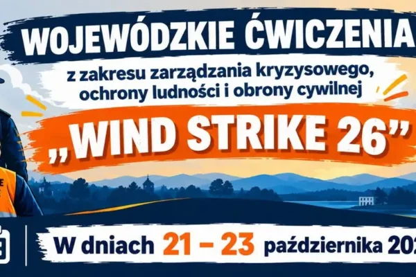 WIND STRIKE 26: wojewódzkie ćwiczenia kryzysowe w Gminie Poraj