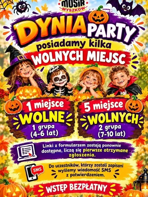 Dyniowa impreza: ostatnie wolne miejsca dla dzieci!