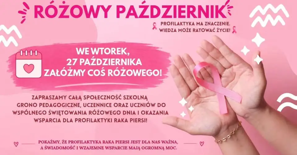 Różowy Dzień w szkole – solidarność z profilaktyką raka piersi