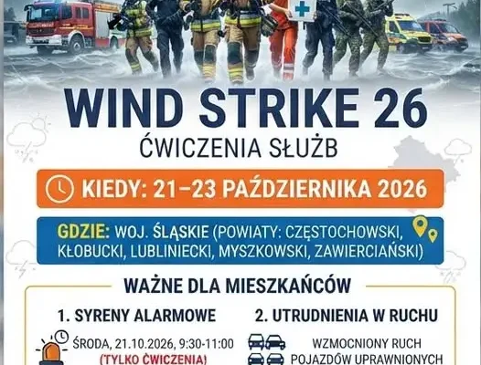 Ćwiczenia „Wind Strike 26” – syreny alarmowe i utrudnienia w ruchu
