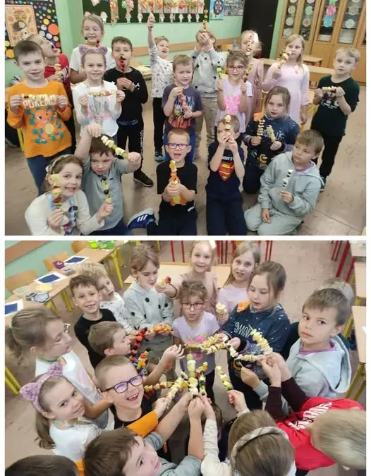 Klasa 1b z owocową lekcją zdrowia – szaszłyki i higiena