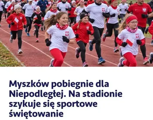 Myszków pobiegnie dla Niepodległej – 8 listopada na Stadionie Miejskim
