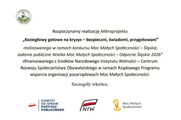 Koziegłowy stawiają na bezpieczeństwo – startuje mikroprojekt „Koziegłowy gotowe na kryzys”