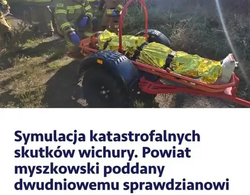 Powiat myszkowski testuje gotowość służb na symulację wichury